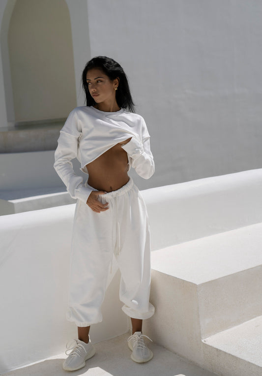 Crop Sweater White